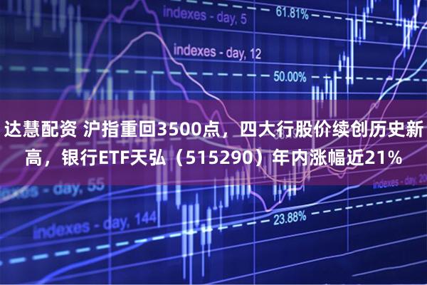 达慧配资 沪指重回3500点，四大行股价续创历史新高，银行ETF天弘（515290）年内涨幅近21%