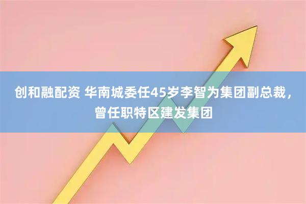 创和融配资 华南城委任45岁李智为集团副总裁，曾任职特区建发集团