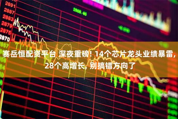赛岳恒配资平台 深夜重磅! 14个芯片龙头业绩暴雷, 28个高增长, 别搞错方向了