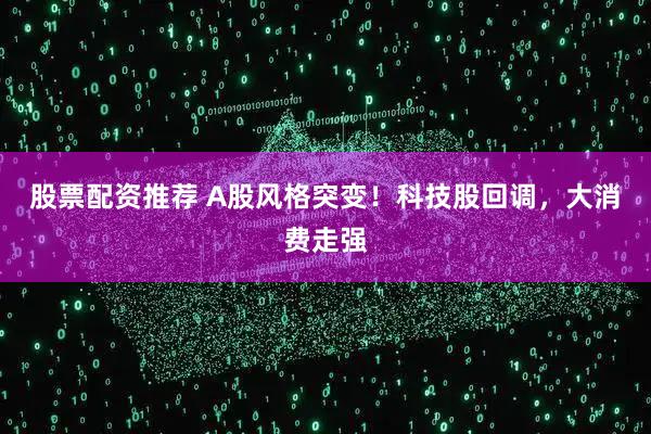 股票配资推荐 A股风格突变！科技股回调，大消费走强